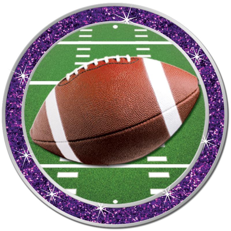 1.3" PURPLE GLITTER INSERT PIN