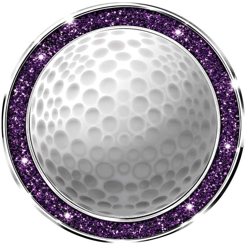 1.3" PURPLE GLITTER INSERT PIN