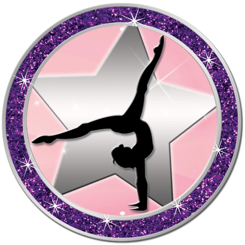 1.3" PURPLE GLITTER INSERT PIN
