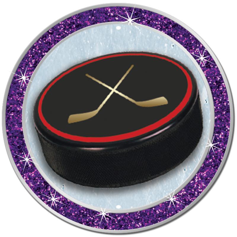 1.3" PURPLE GLITTER INSERT PIN