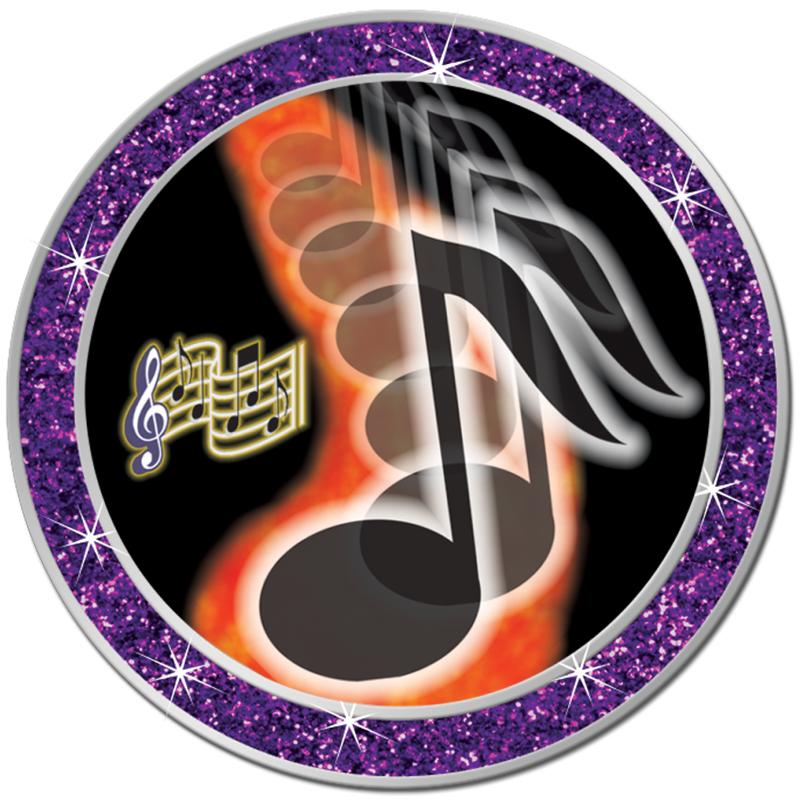 1.3" PURPLE GLITTER INSERT PIN