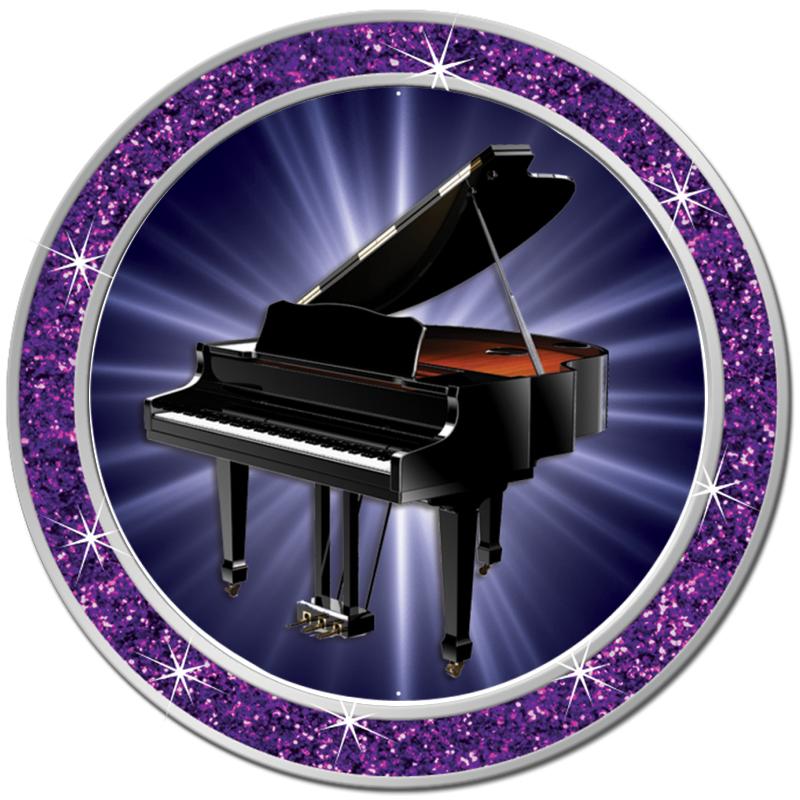 1.3" PURPLE GLITTER INSERT PIN