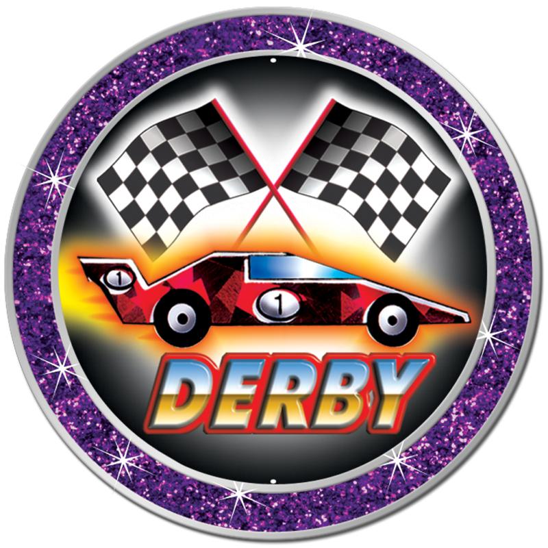 1.3" PURPLE GLITTER INSERT PIN