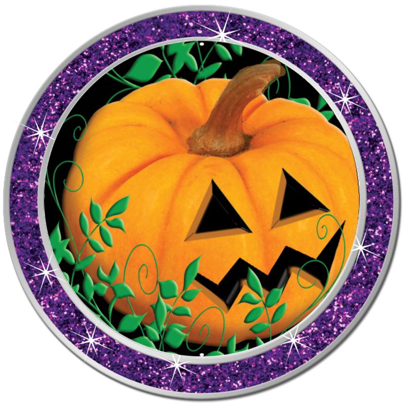 1.3" PURPLE GLITTER INSERT PIN