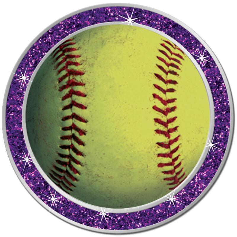 1.3" PURPLE GLITTER INSERT PIN
