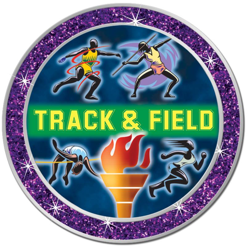 1.3" PURPLE GLITTER INSERT PIN