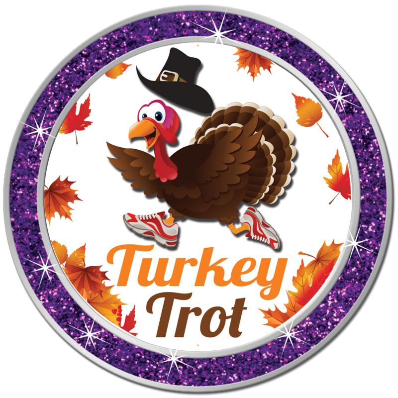 1.3" PURPLE GLITTER INSERT PIN