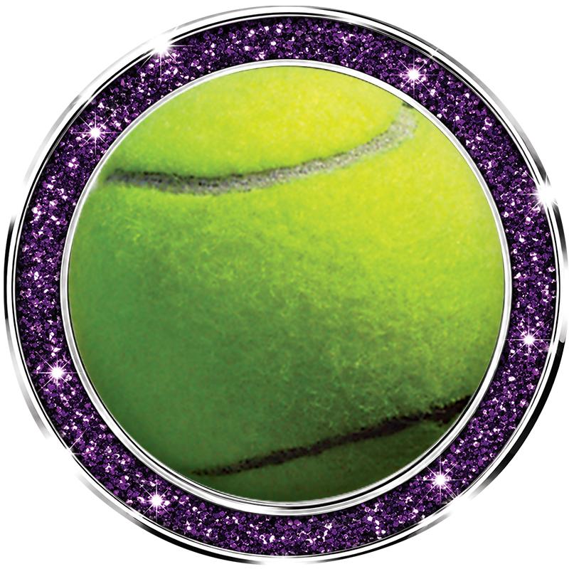 1.3" PURPLE GLITTER INSERT PIN