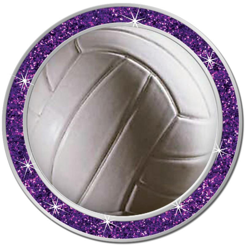 1.3" PURPLE GLITTER INSERT PIN
