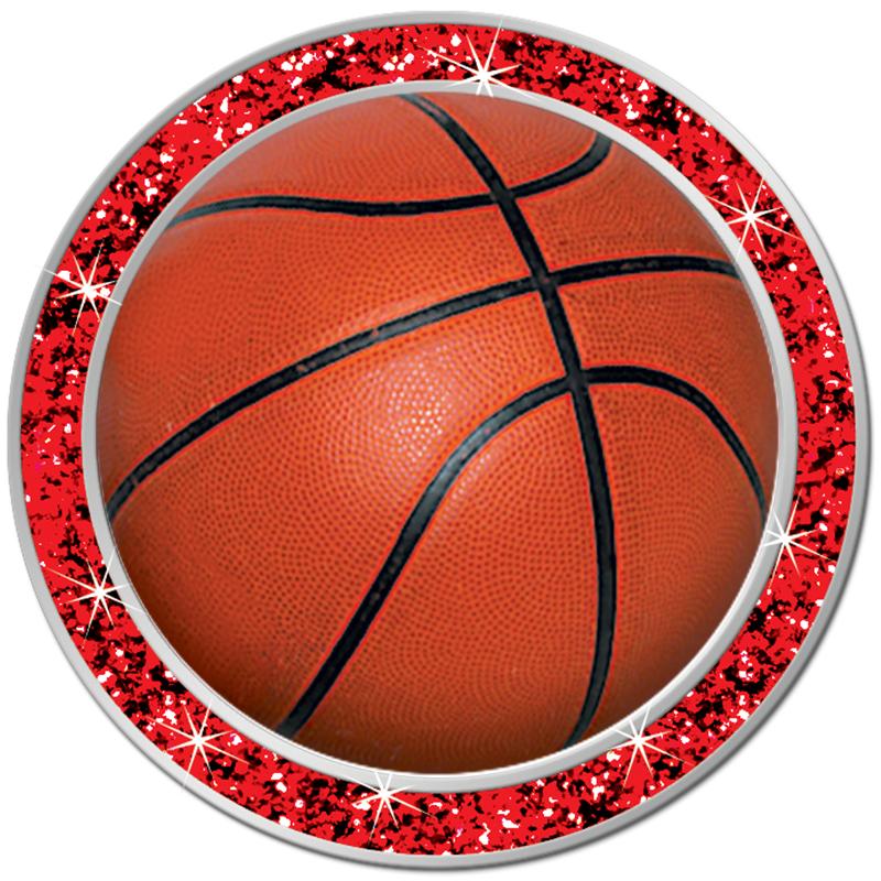 1.3" RED GLITTER INSERT PIN