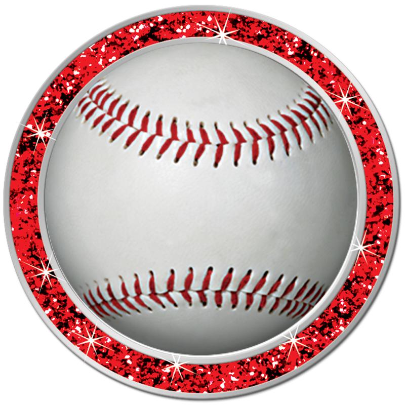 1.3" RED GLITTER INSERT PIN