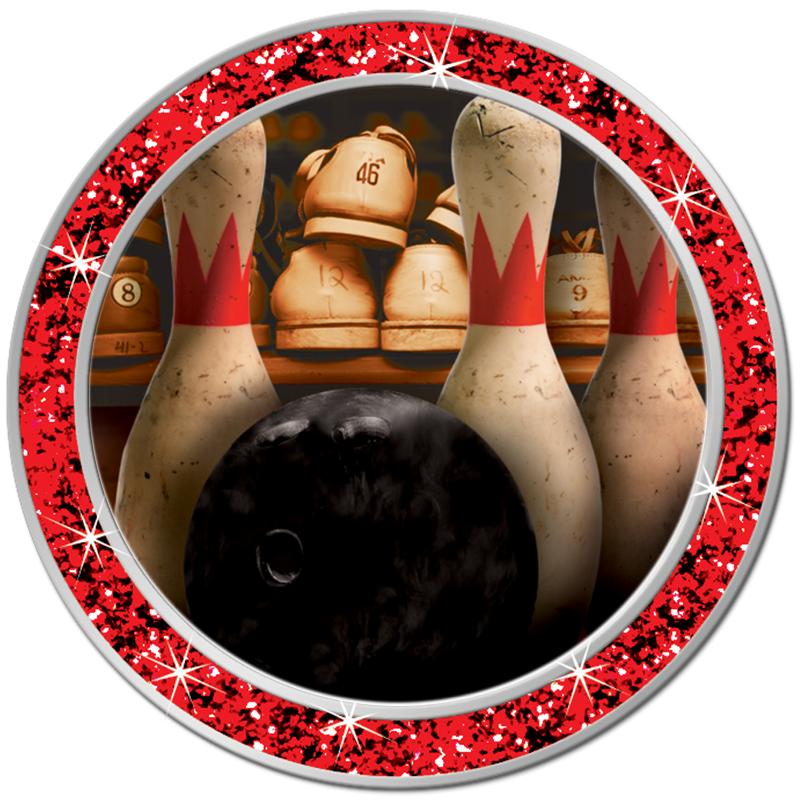 1.3" RED GLITTER INSERT PIN