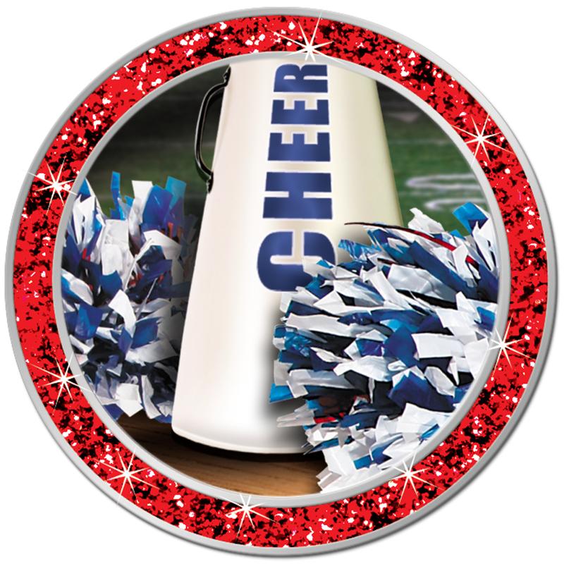 1.3" RED GLITTER INSERT PIN