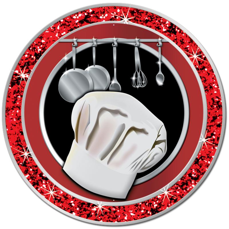 1.3" RED GLITTER INSERT PIN