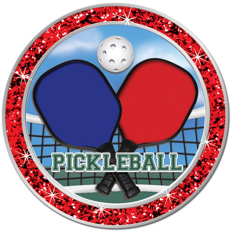 1.3" RED GLITTER INSERT PIN