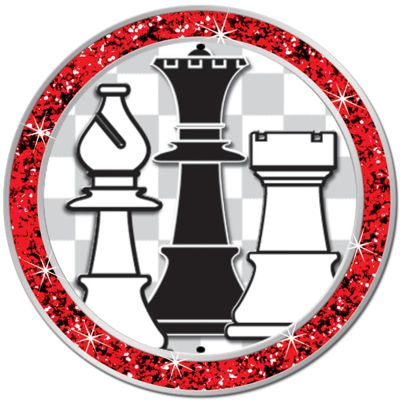 1.3" RED GLITTER INSERT PIN