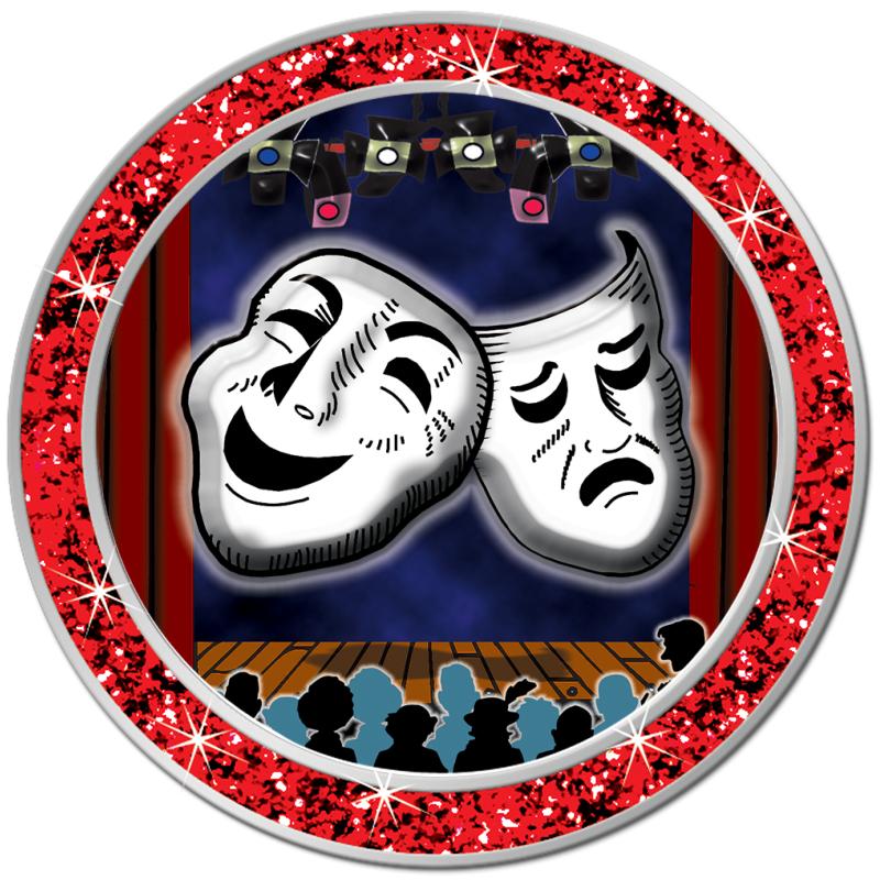 1.3" RED GLITTER INSERT PIN