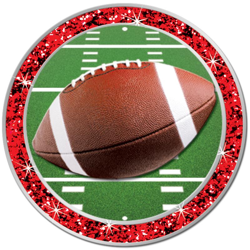 1.3" RED GLITTER INSERT PIN