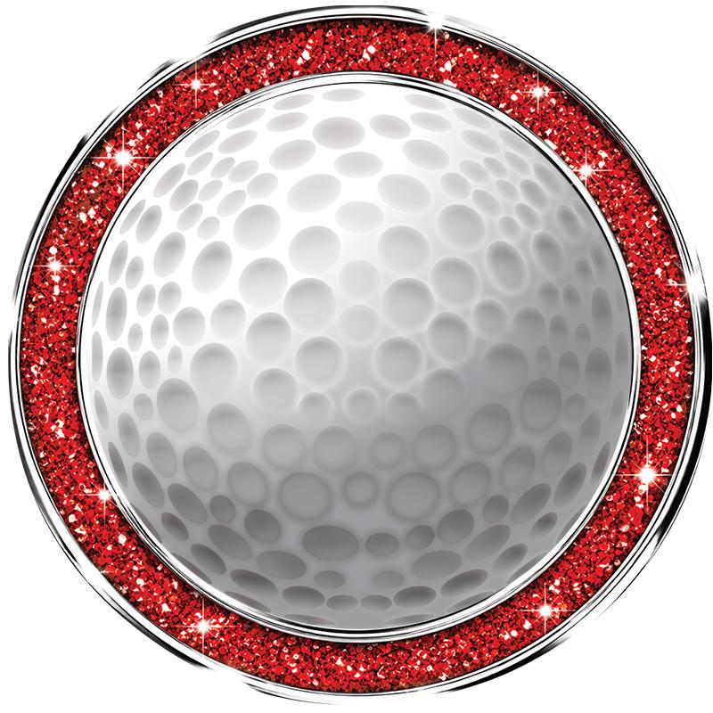 1.3" RED GLITTER INSERT PIN