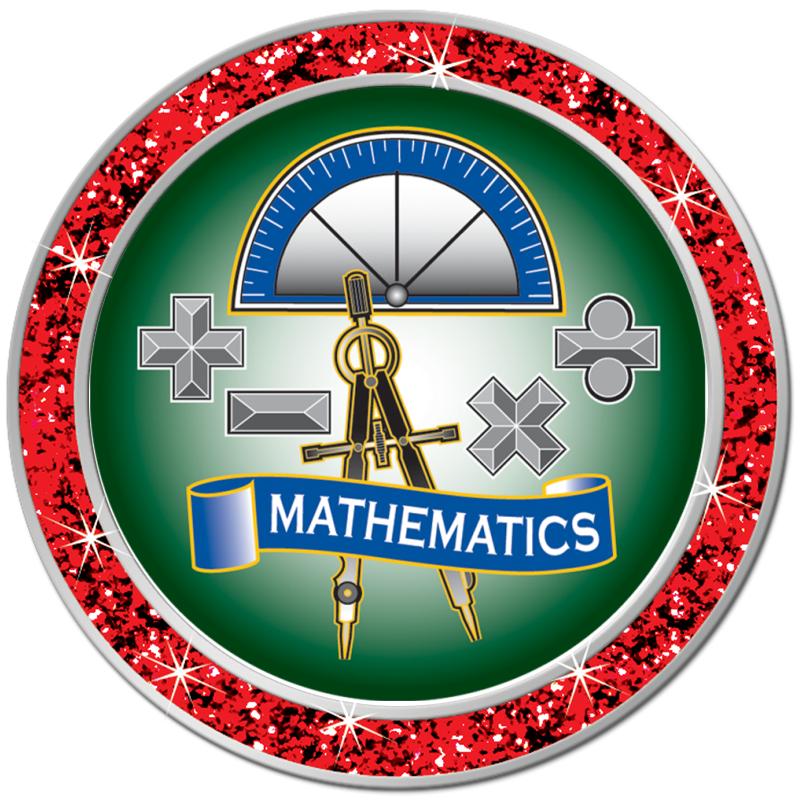 1.3" RED GLITTER INSERT PIN