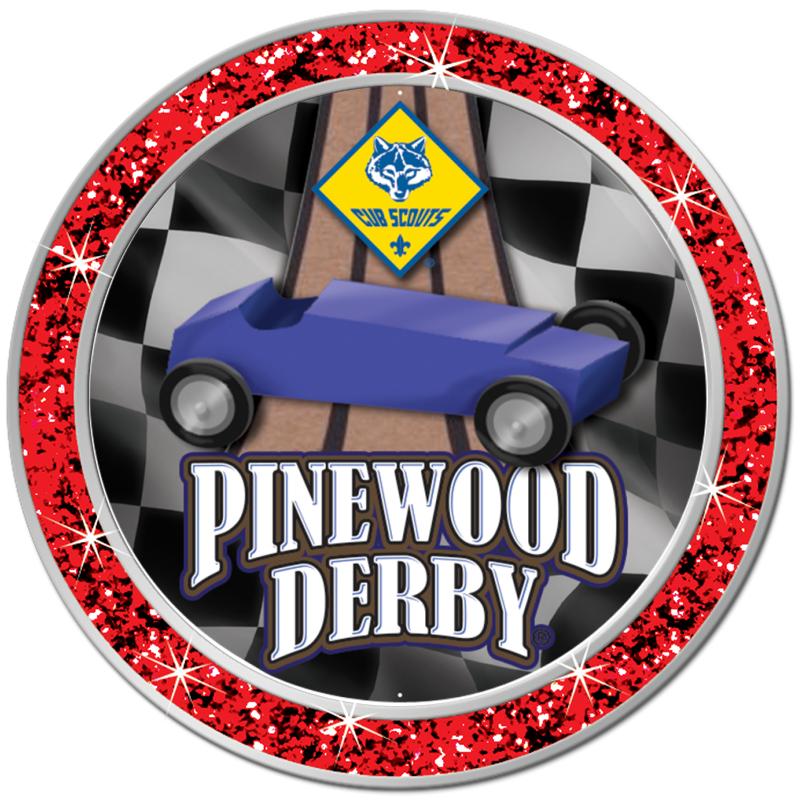 1.3" RED GLITTER INSERT PIN