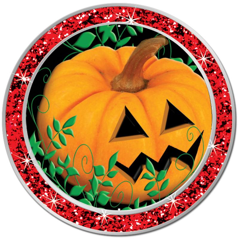 1.3" RED GLITTER INSERT PIN