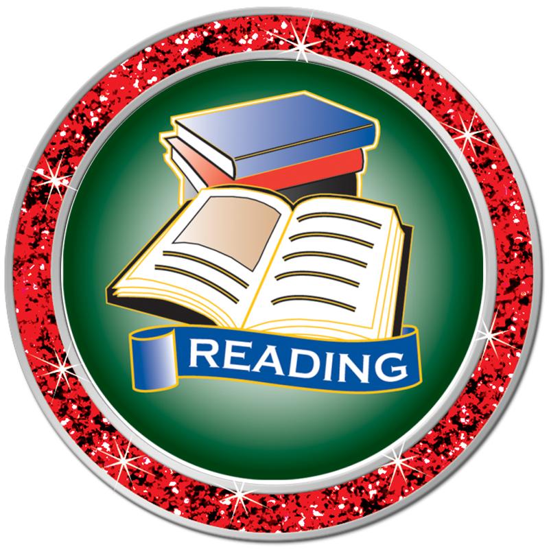 1.3" RED GLITTER INSERT PIN