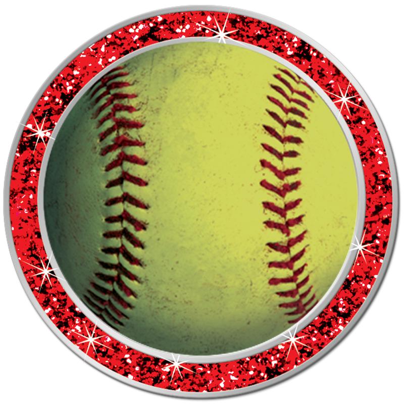 1.3" RED GLITTER INSERT PIN