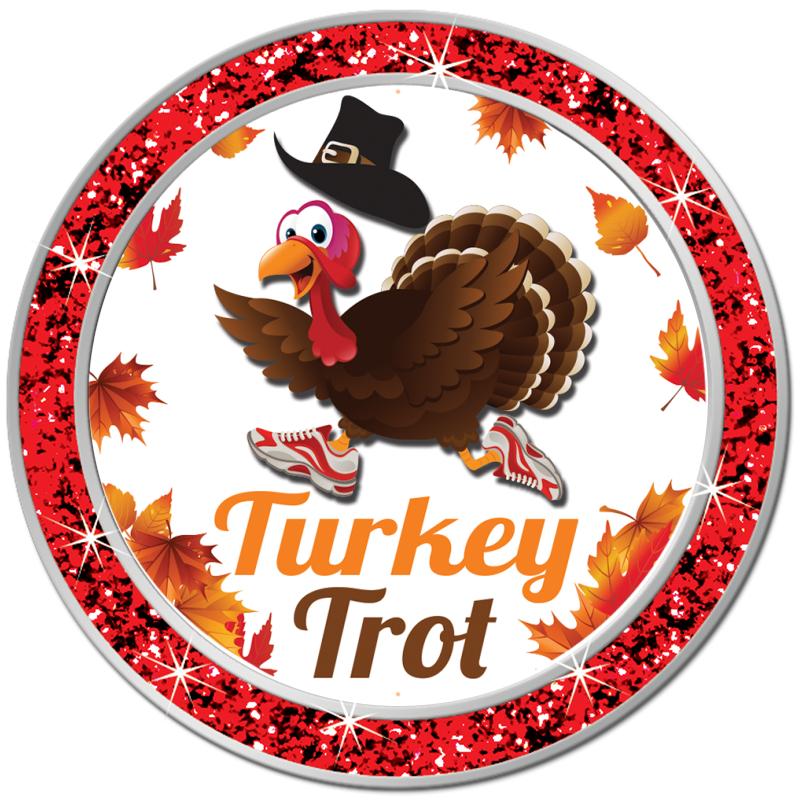 1.3" RED GLITTER INSERT PIN