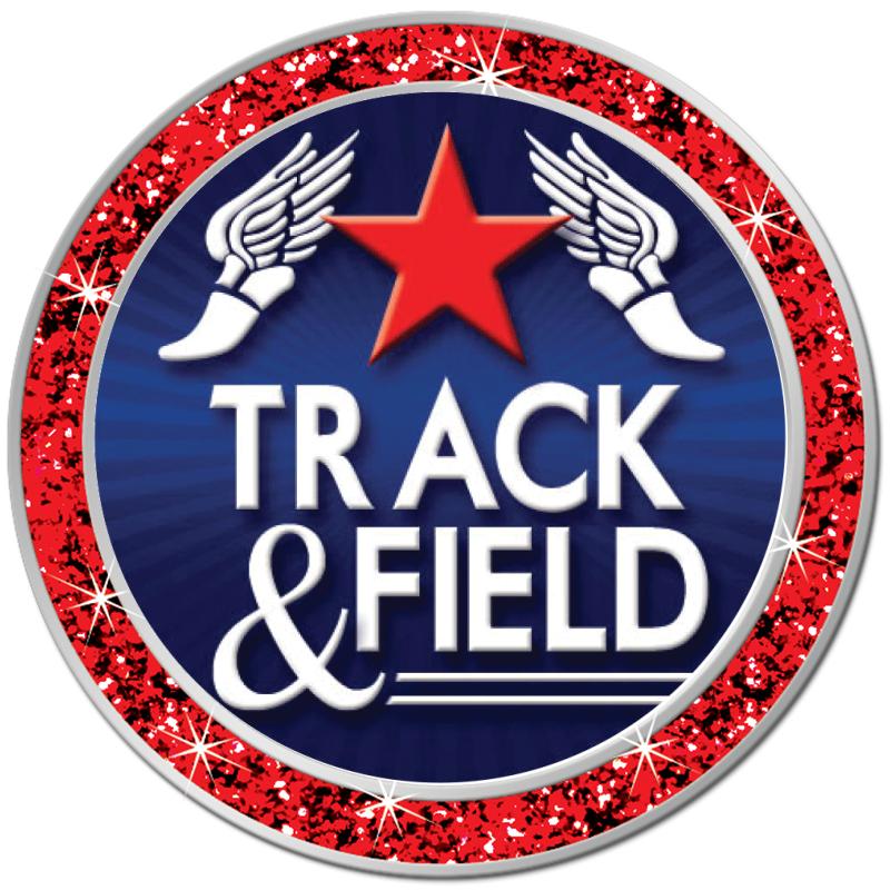 1.3" RED GLITTER INSERT PIN