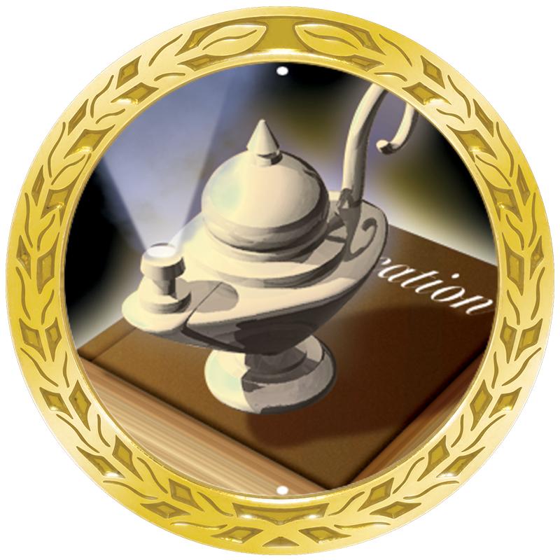 1.35" LAUREL WREATH GOLD PIN