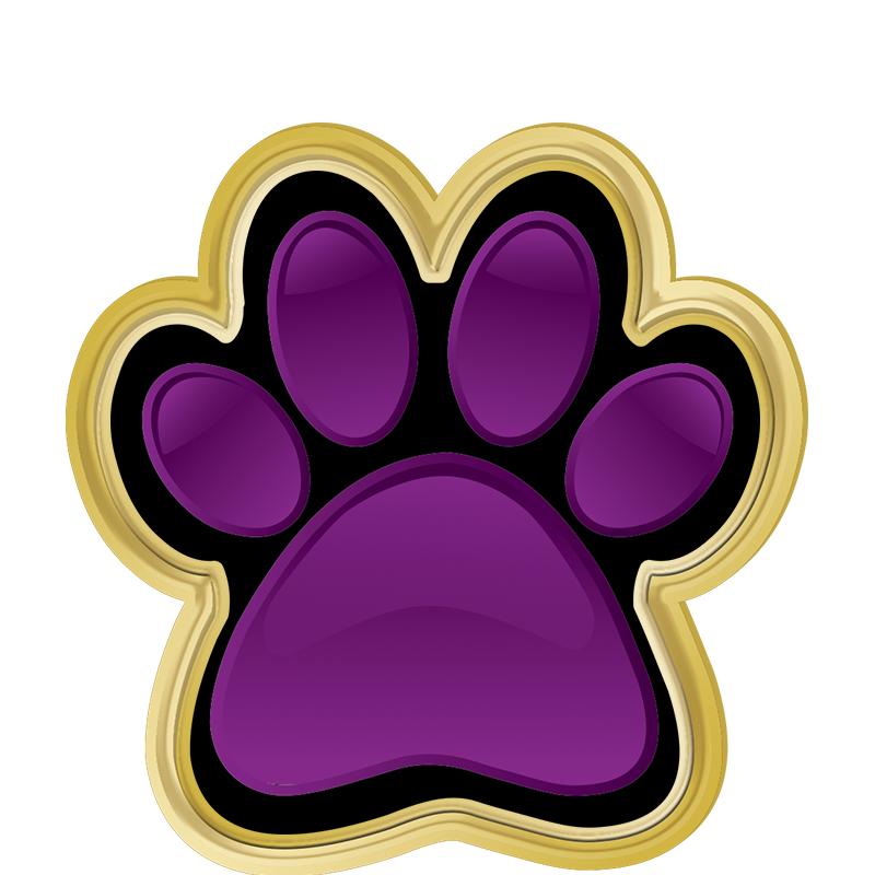 .75"Wx.75"H PAWPRINT INSRT PIN