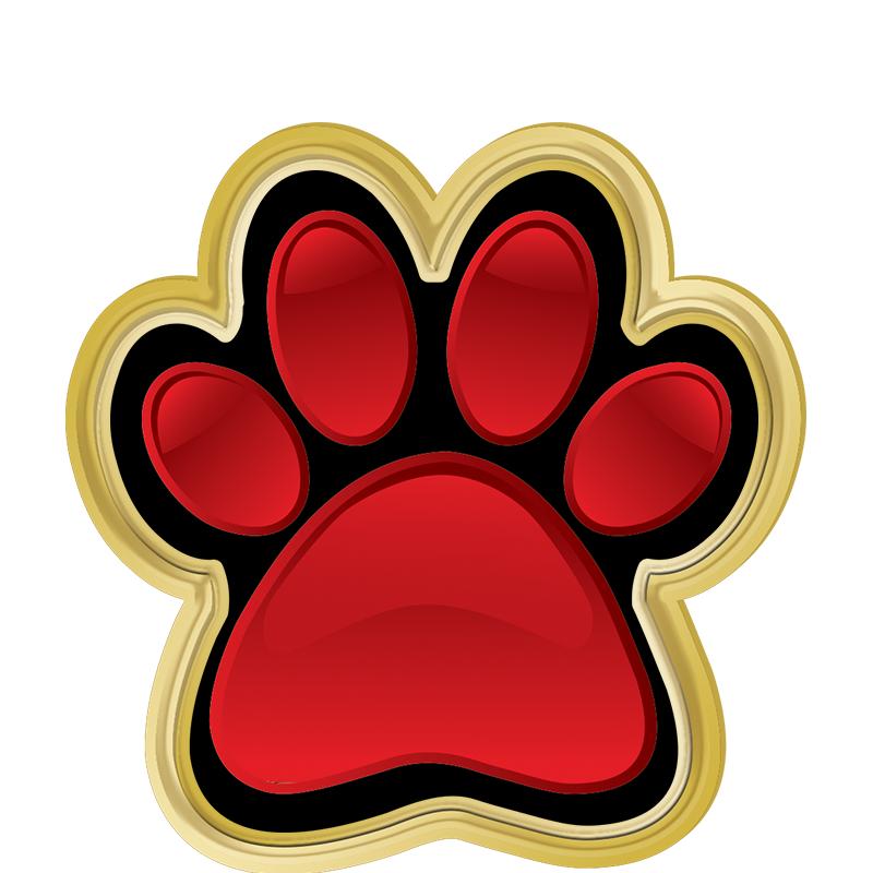 .75"Wx.75"H PAWPRINT INSRT PIN