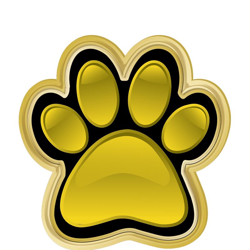 .75"Wx.75"H PAWPRINT INSRT PIN