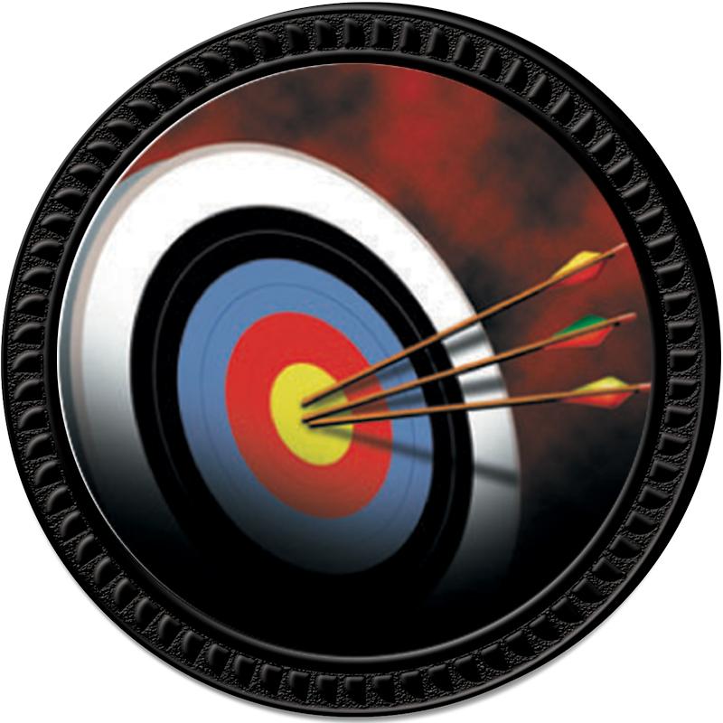 1.25" BLACK ROUND INSERT PIN