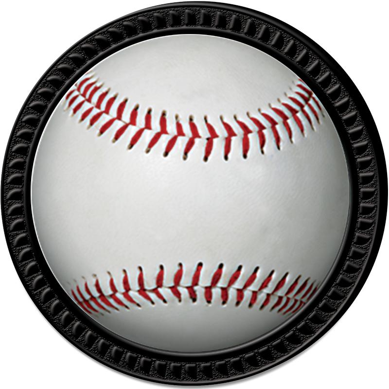 1.25" BLACK ROUND INSERT PIN