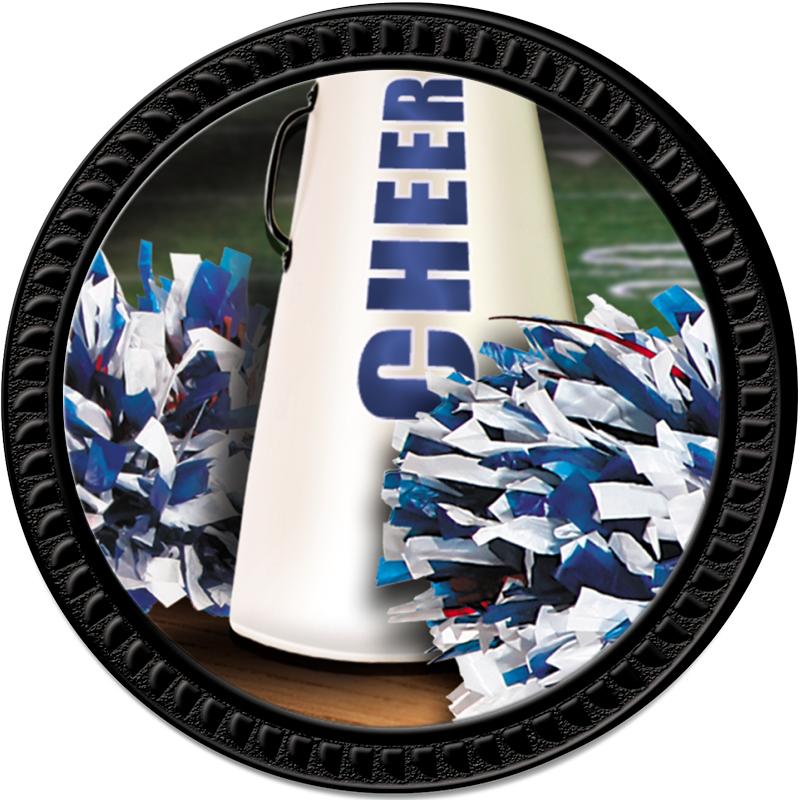 1.25" BLACK ROUND INSERT PIN