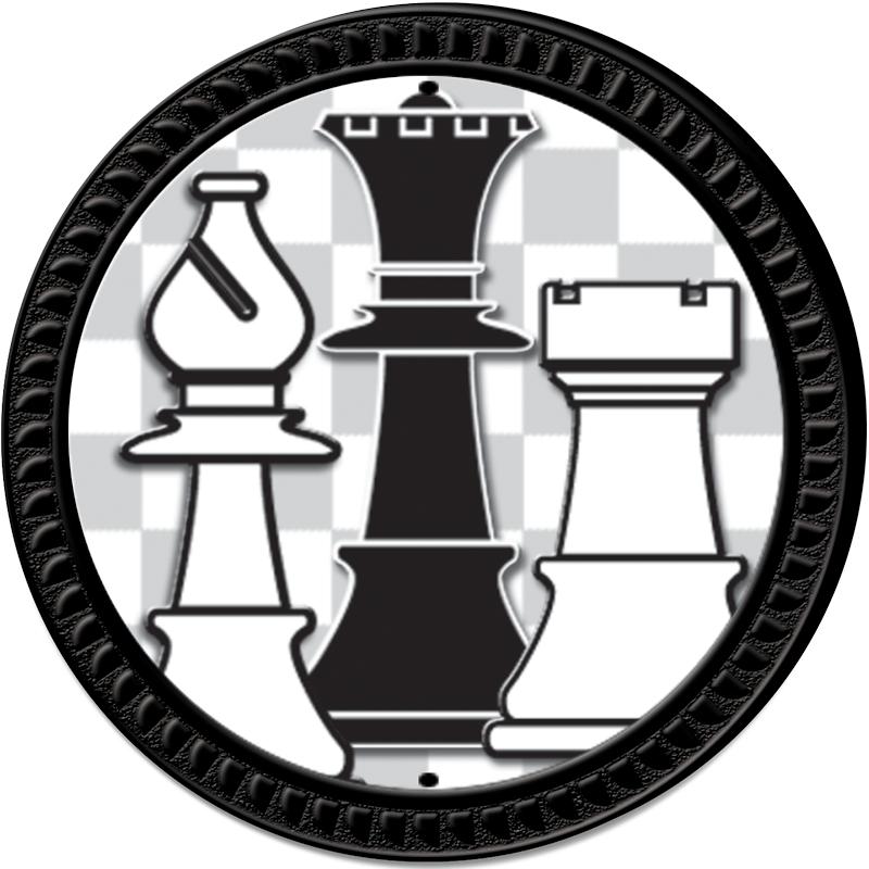 1.25" BLACK ROUND INSERT PIN