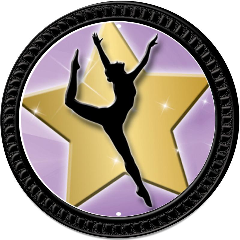 1.25" BLACK ROUND INSERT PIN