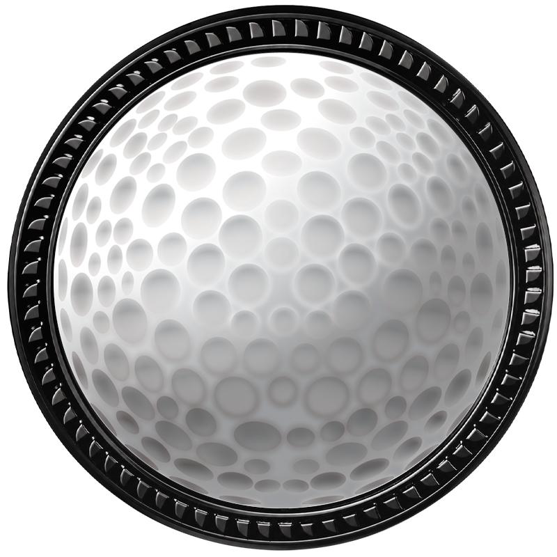 1.25" BLACK ROUND INSERT PIN