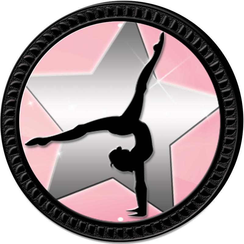 1.25" BLACK ROUND INSERT PIN