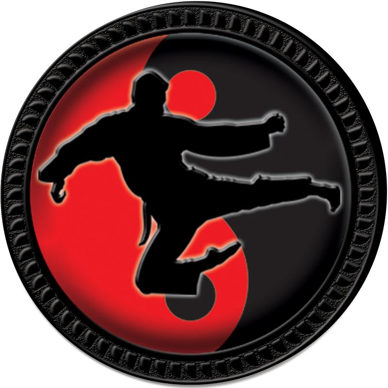 1.25" BLACK ROUND INSERT PIN