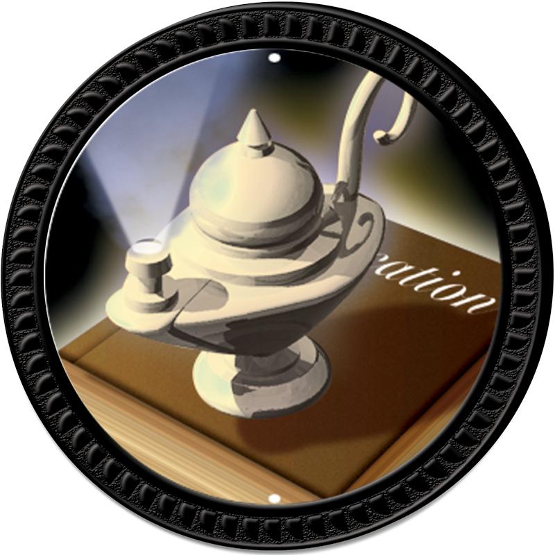 1.25" BLACK ROUND INSERT PIN