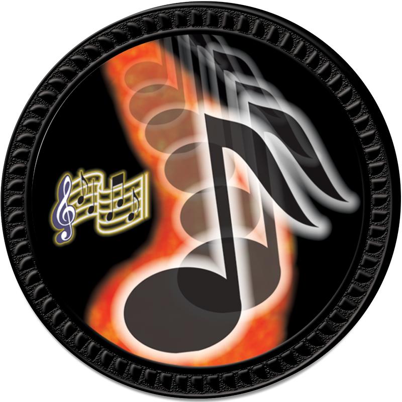 1.25" BLACK ROUND INSERT PIN