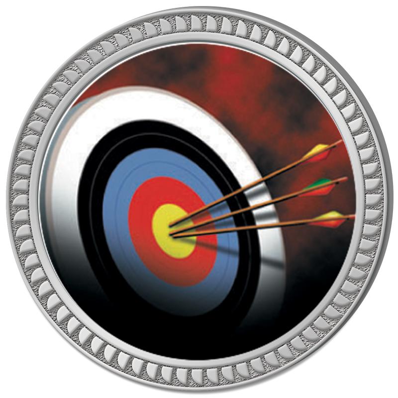 1.25" SILVER ROUND INSERT PIN