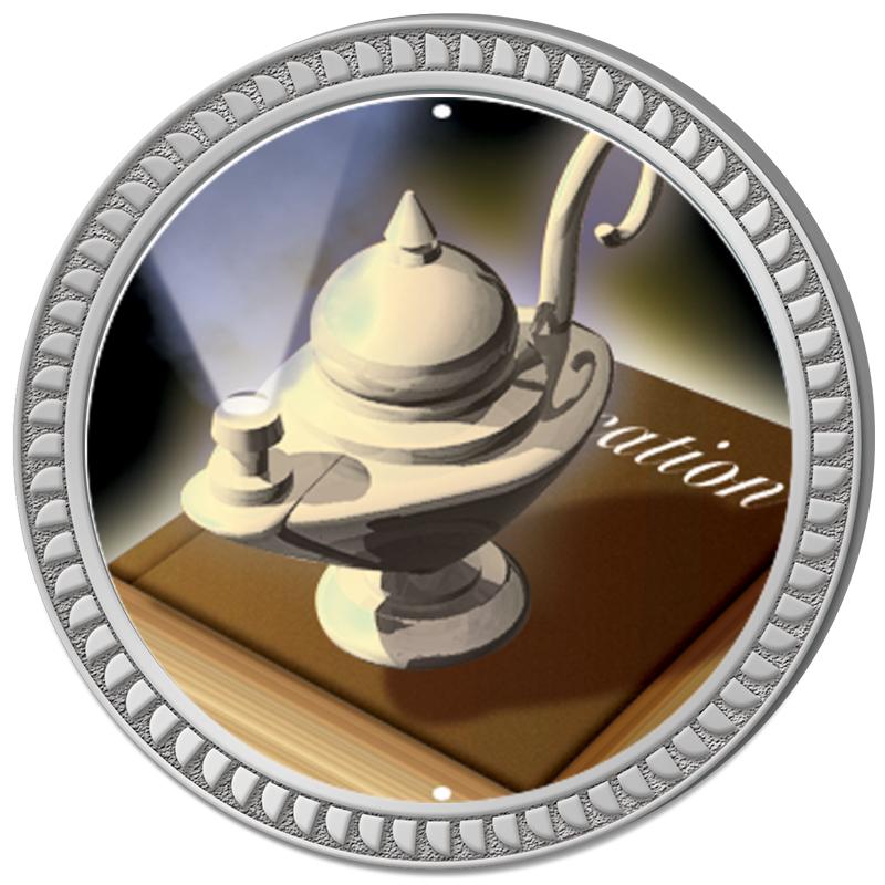 1.25" SILVER ROUND INSERT PIN