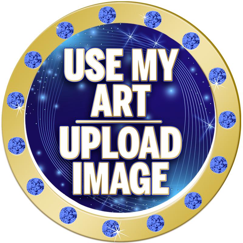 1.3"BLUE RHINESTONE INSERT PIN