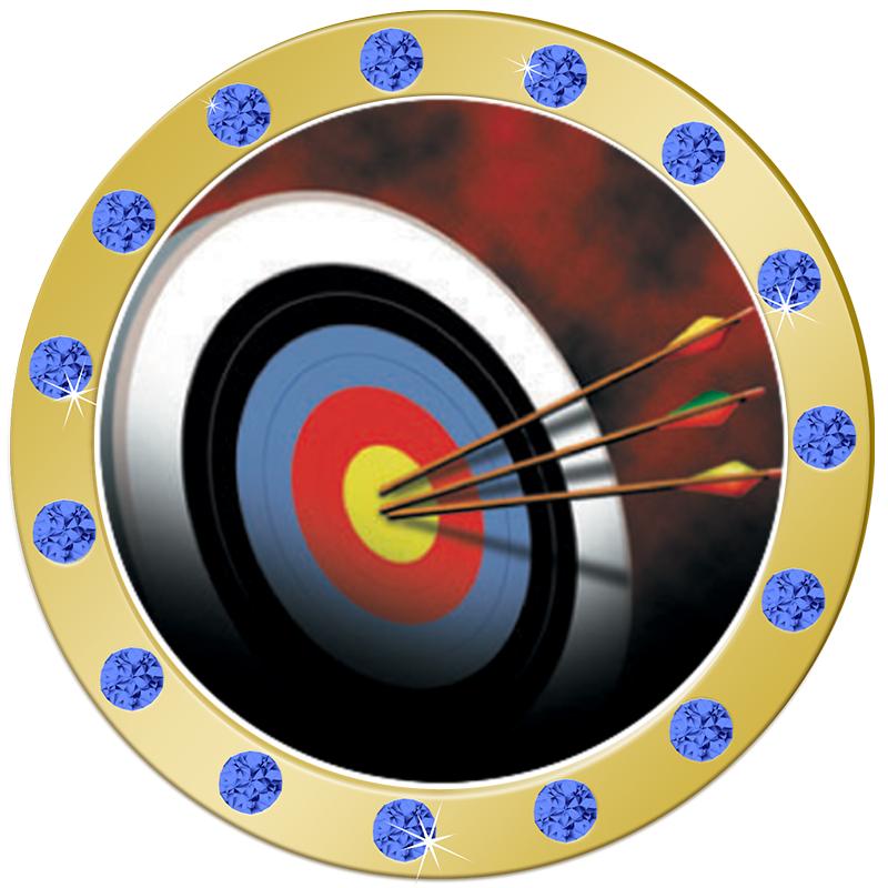 1.3"BLUE RHINESTONE INSERT PIN