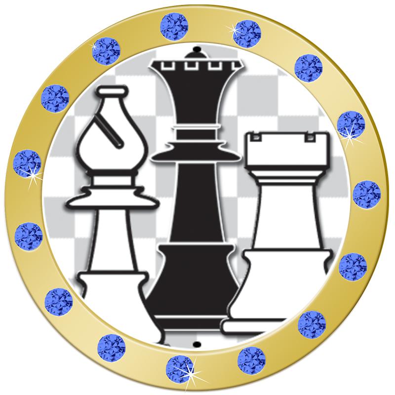 1.3"BLUE RHINESTONE INSERT PIN