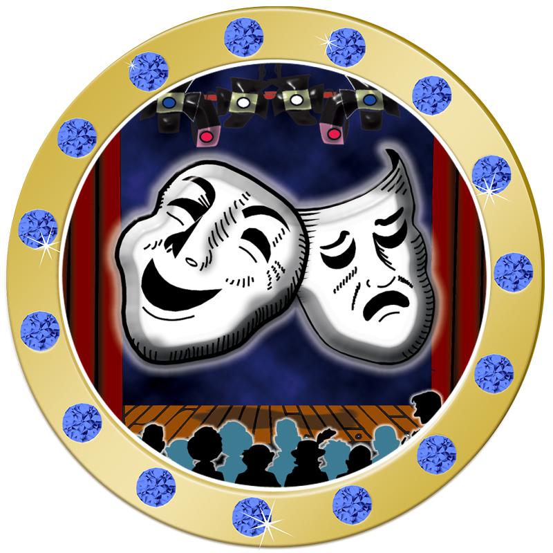 1.3"BLUE RHINESTONE INSERT PIN